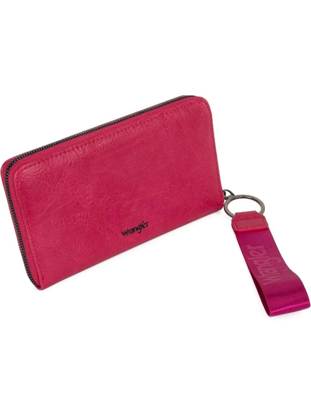 Large Capacity RFID Blocking Wristlet Wallet for Women - Pink Credit Card Holder
